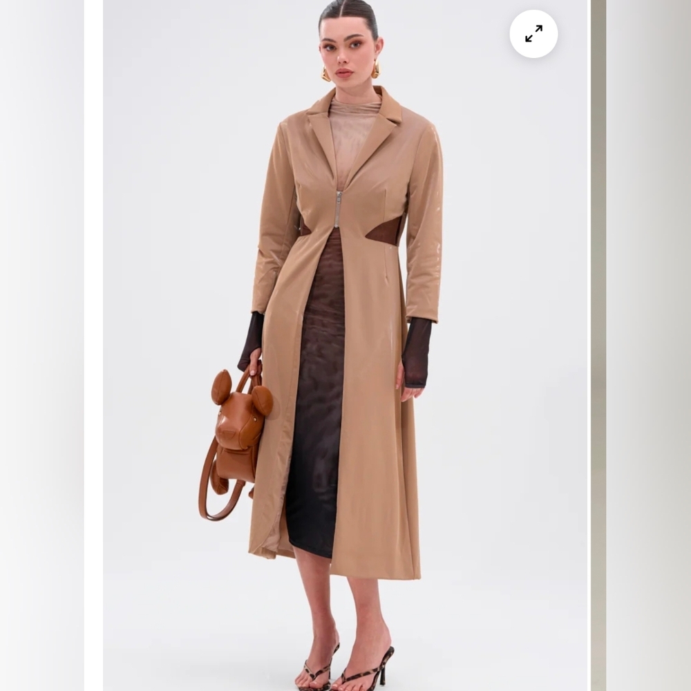 AFTER HOURS LIQUID VELVET TRENCH - M
